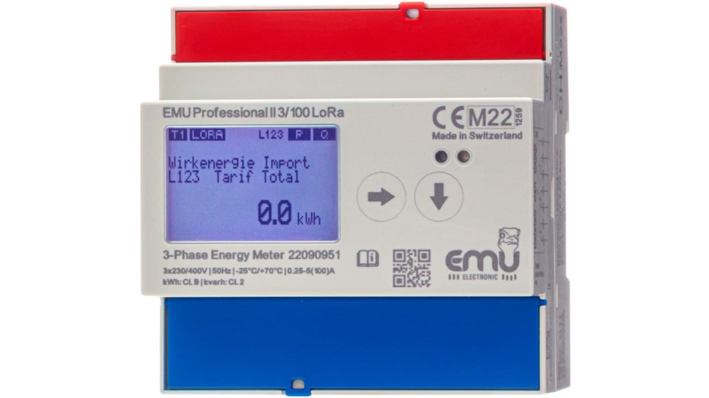 EMU Electronic AG 3 Phase LCD Display Digital Power Meter, Type Power