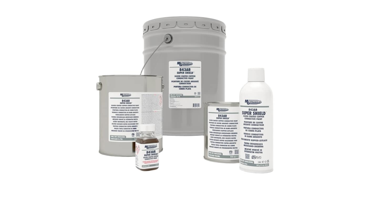 MG Chemicals White Silvered Copper Epoxy Conformal Coating, 3.6 L Can, -40°C min, +120°C max