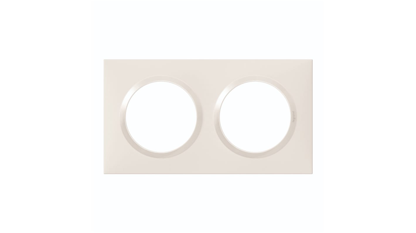 Legrand White 2 Gang Cover Plate Plastic Faceplates & Mounting Plates