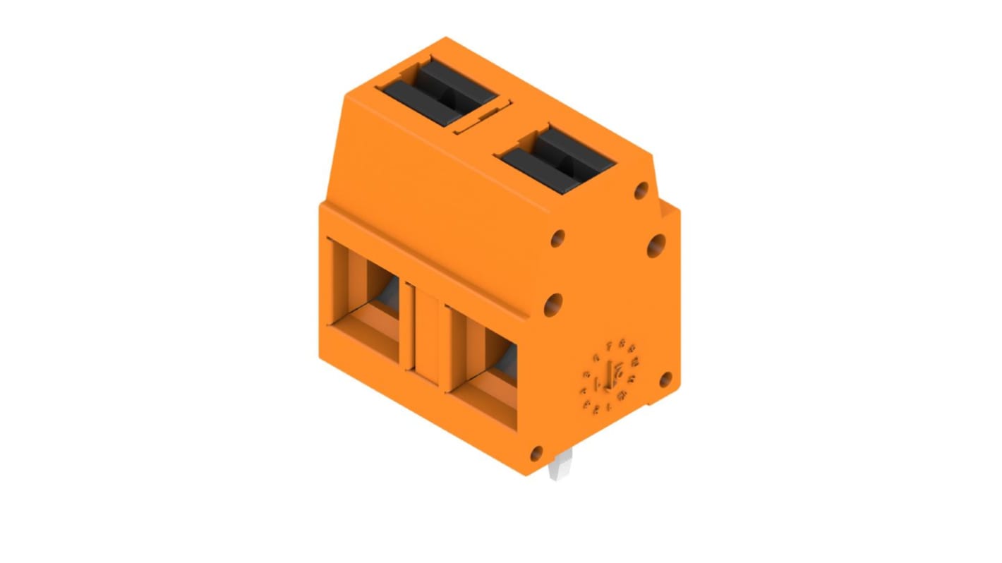 Weidmüller 2787570000 Series PCB Terminal Block, 2-Contact, 7.5mm Pitch, Push-In, 1-Row, Solder Termination