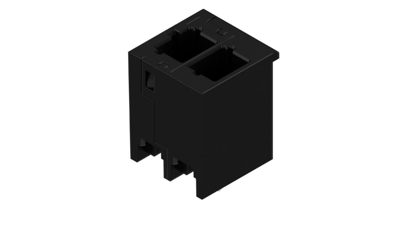 Weidmüller 8000072425 Series Straight Plug-In PCB Socket, 2-Contact, 1-Row, 5mm Pitch, Push In Termination