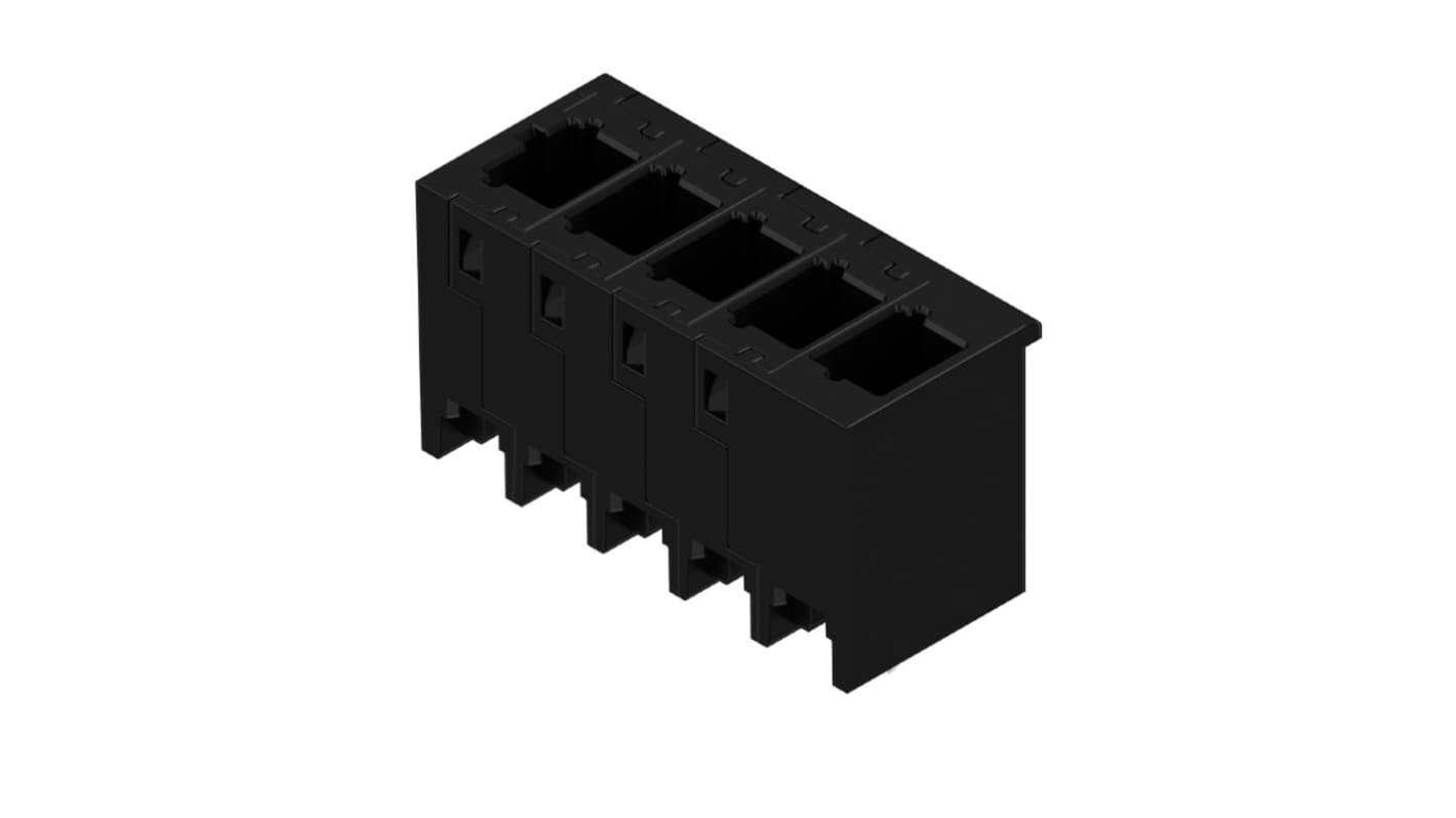 Weidmüller 8000072435 Series Straight Plug-In PCB Socket, 5-Contact, 1-Row, 5mm Pitch, Push In Termination