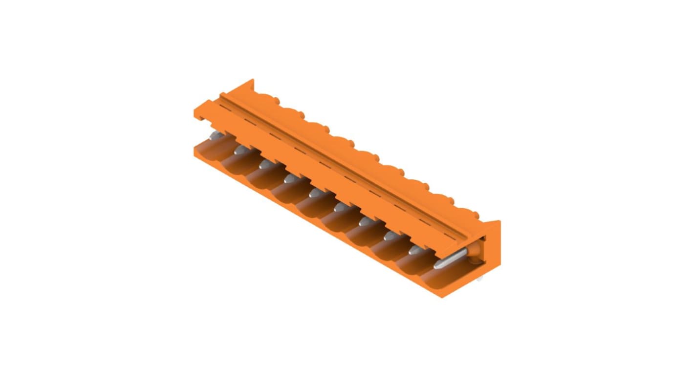 Weidmüller 1146900000 Series Straight Plug-In PCB Socket, 10-Contact, 1-Row, 5.08mm Pitch, Push In Termination