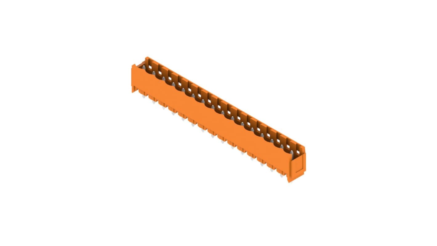 Weidmüller 1147770000 Series Straight Plug-In PCB Socket, 16-Contact, 1-Row, 5.08mm Pitch, Solder Termination