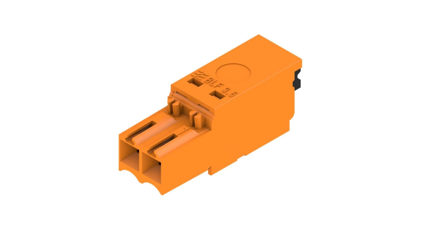 Weidmüller 2458950000 Series Straight Plug-In PCB Socket, 2-Contact, 1-Row, 3.5mm Pitch, Push In Termination
