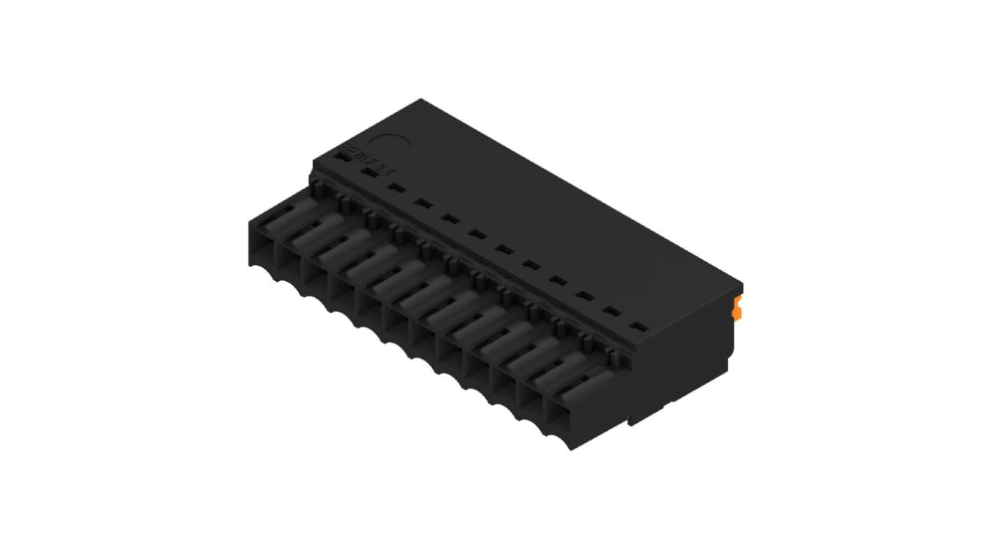 Weidmüller 2459380000 Series Straight Plug-In PCB Socket, 12-Contact, 1-Row, 3.5mm Pitch, Push In Termination