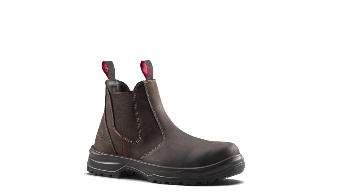 V12 Footwear Cotswold Brown Fibreglass Toe Capped Men's Safety Boots, UK 10.5, EU 45