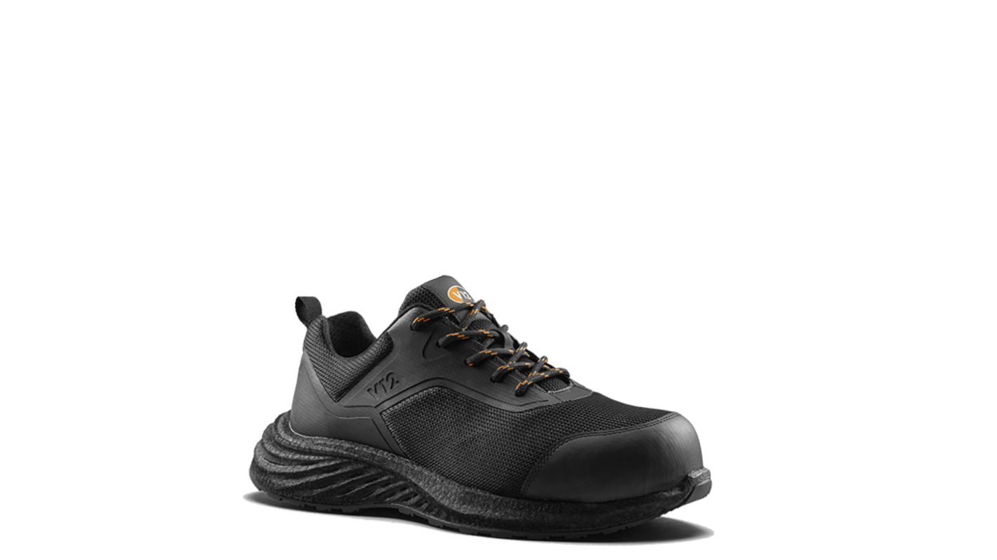 V12 Footwear Orbit Men's Black Fibreglass  Toe Capped Safety Trainers, UK 10, EU 44