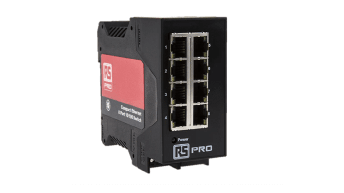 RS PRO Unmanaged 8 Port Gigabit Switch With PoE