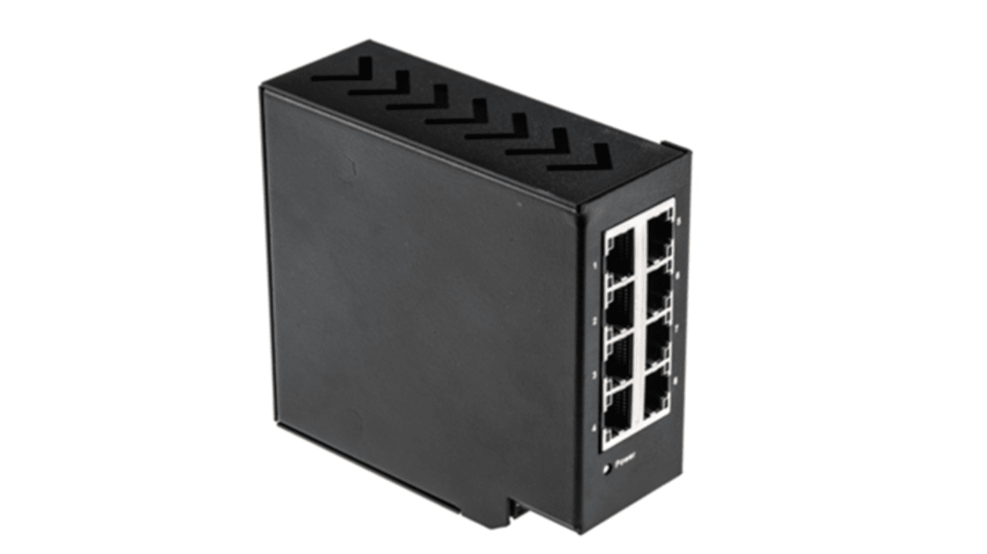 RS PRO Unmanaged 8 Port Gigabit Switch With PoE