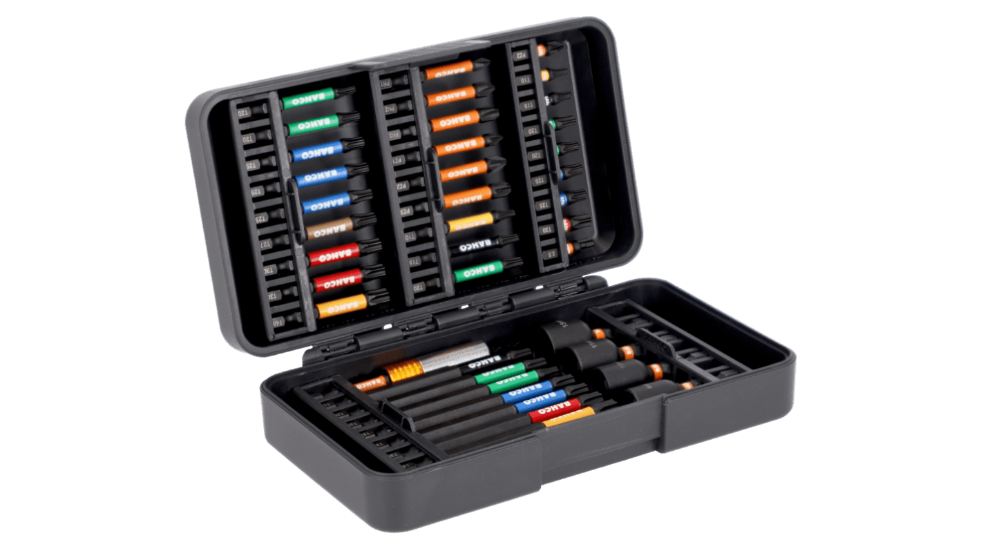 Bahco Torsion bit set 40 Pieces, Hexagon, Phillips, Pozidriv, Torx