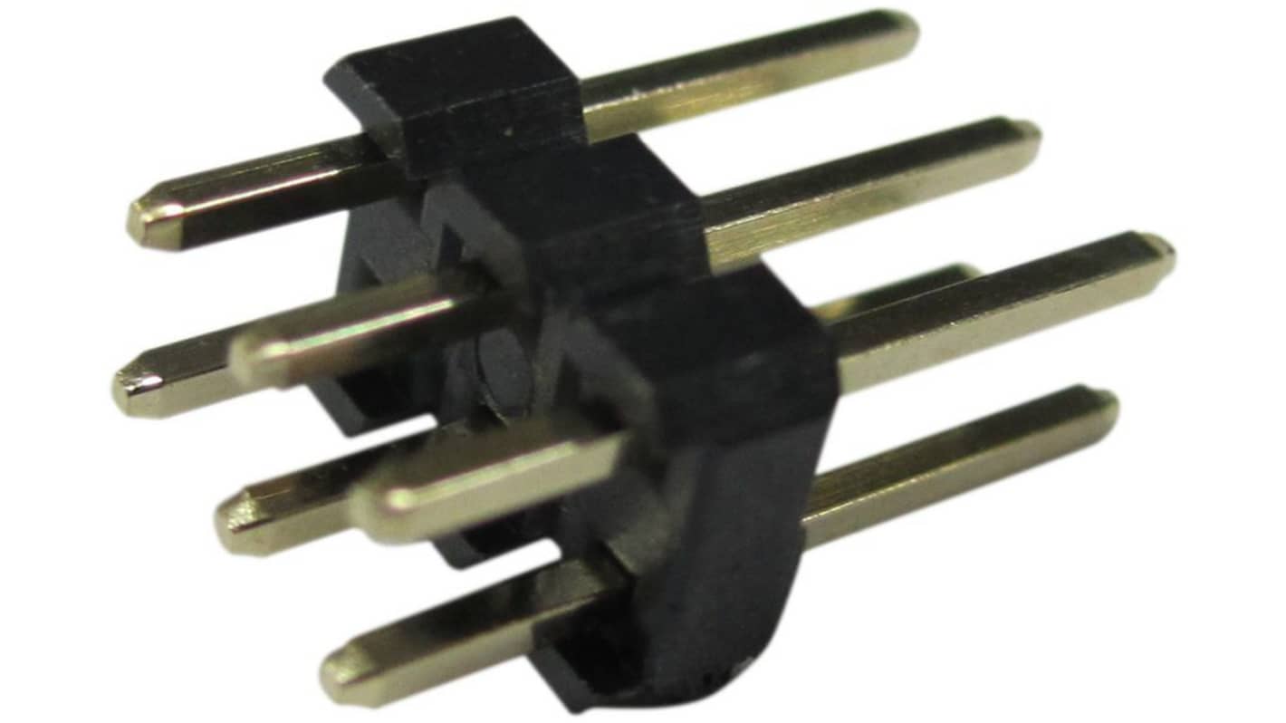 RND RND 205 Series Straight Through Hole Pin Header, 6 Contact(s), 2.54mm Pitch, 2 Row(s)
