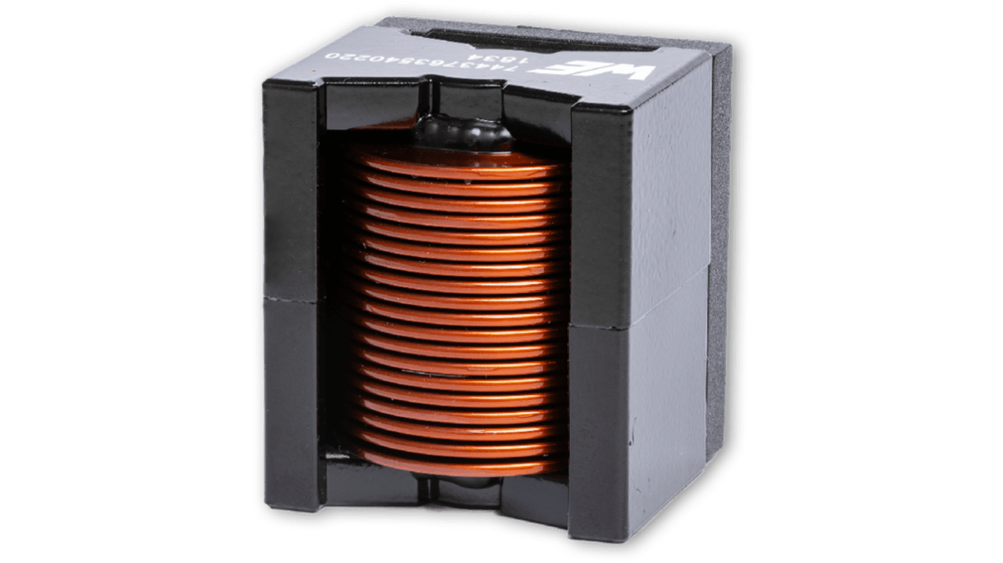 Wurth 10 μH ±20% Metal Alloy Leaded Inductor, Max SRF:18.97MHz, 58.4A Idc, WE-HCFT