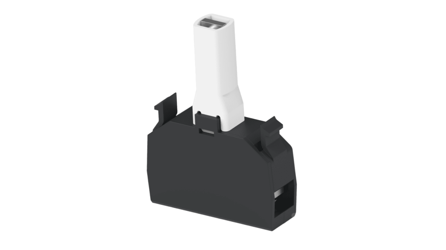TE Connectivity White Push Button Bulb Holder for Use with Pushbutton Switches