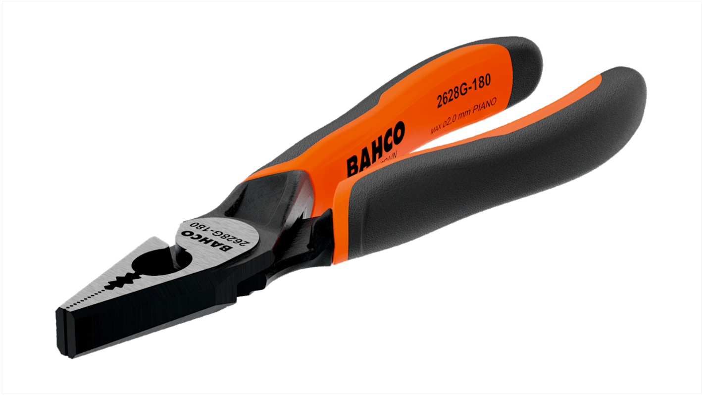 Bahco 2628G Combination Pliers, 180 mm Overall, Straight Tip, 36mm Jaw