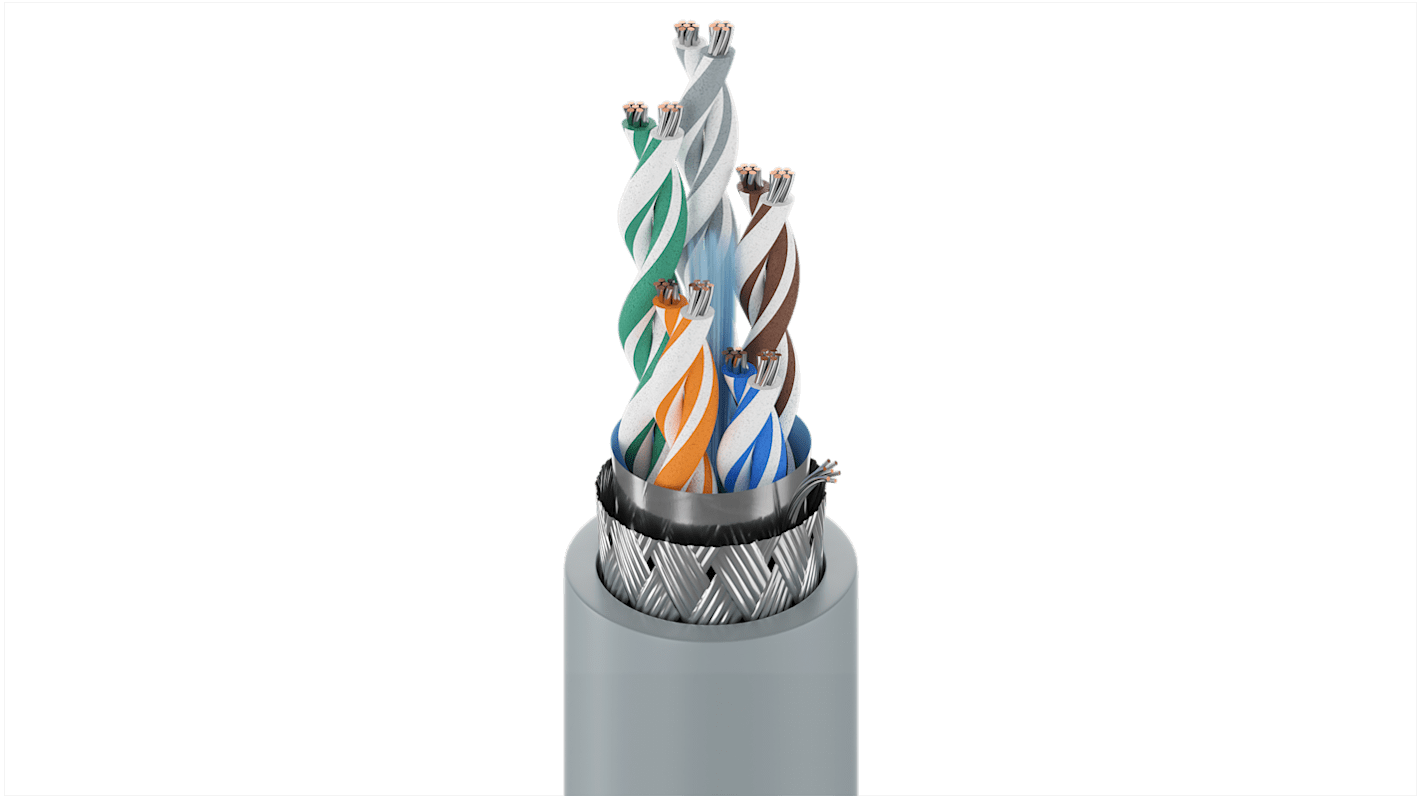 Belden 8105 Series Data Cable, 5 Pairs, 10 Cores, 0.22 mm², Screened, 24 AWG, 152m, Screened Shield, Twisted Pair Cable