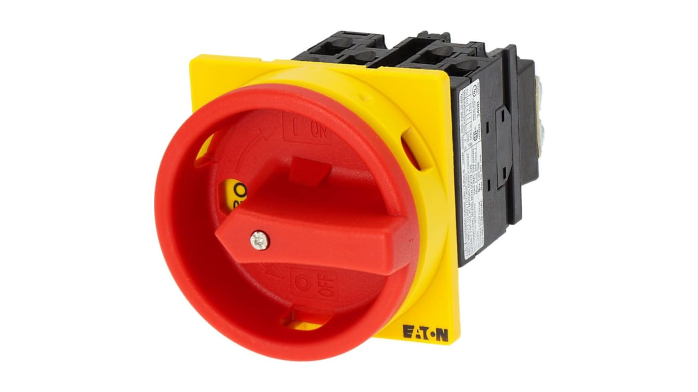 Eaton 3P Pole Panel Mount Isolator Switch - 20A Maximum Current, 6.5kW Power Rating, IP65