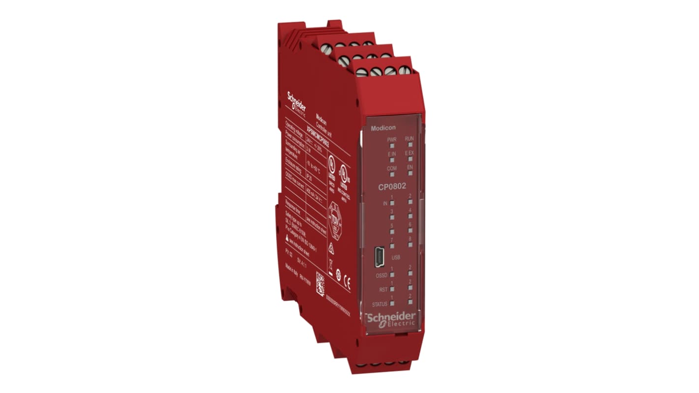 Schneider Electric Preventa Serie XPSMCM Sicherheitssteuereinheit 8 Eingänge / 2 Ausgänge Kat. 4