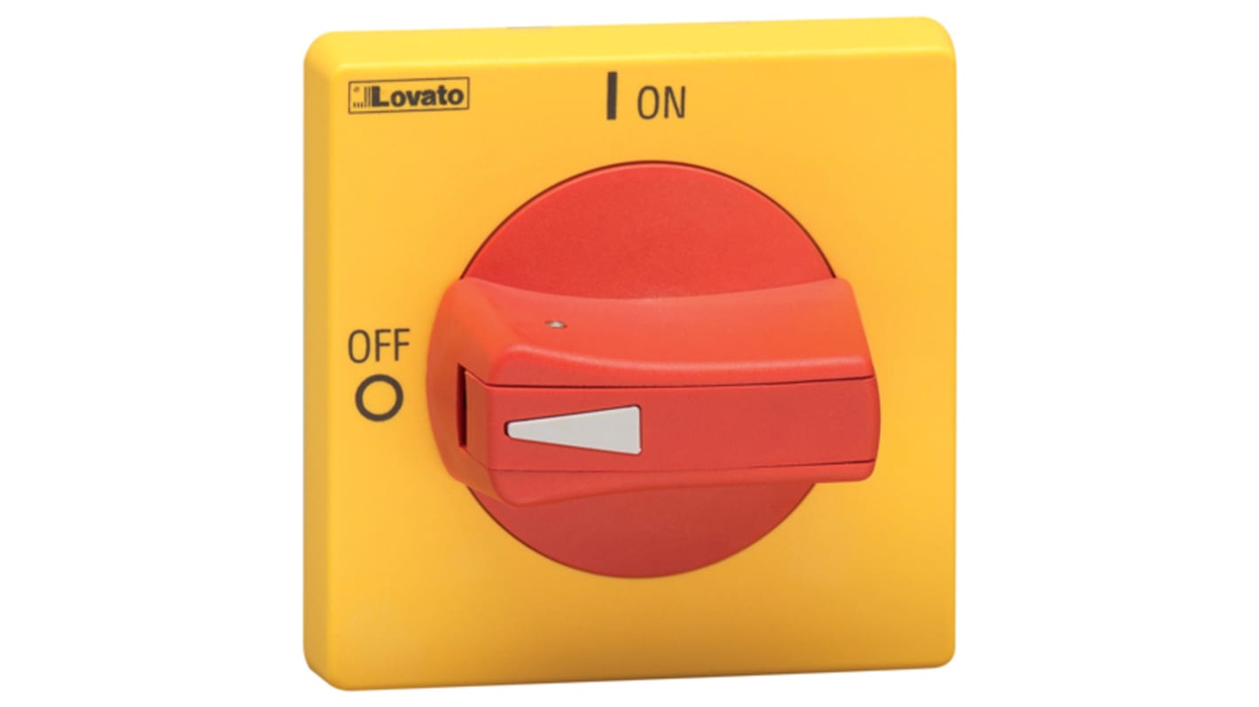 Lovato Red/Yellow Rotary Handle, GA Series