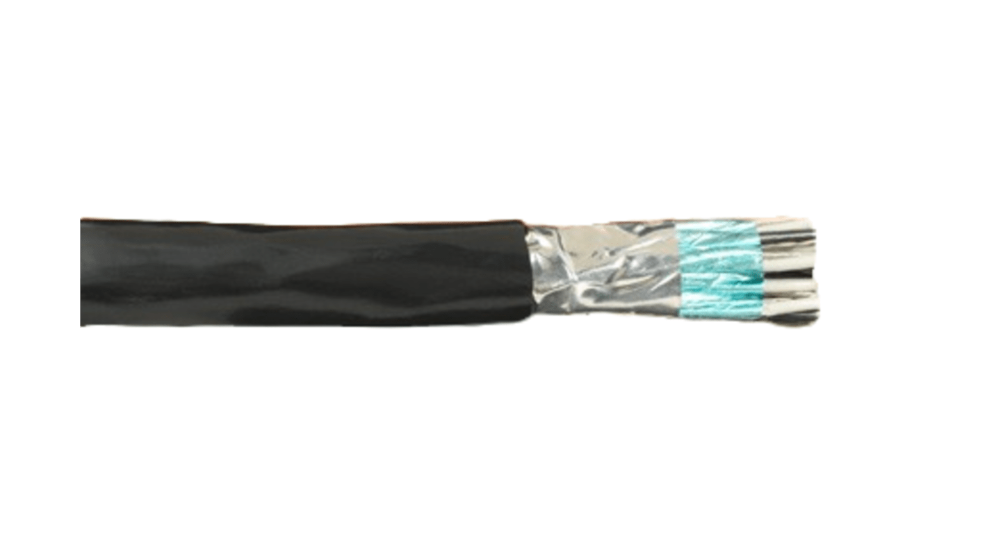 Alpha Wire Alpha Essentials Communication & Control Series Data Cable, 9 Pairs, 18 Cores, 0.35 mm², Screened, 22 AWG,