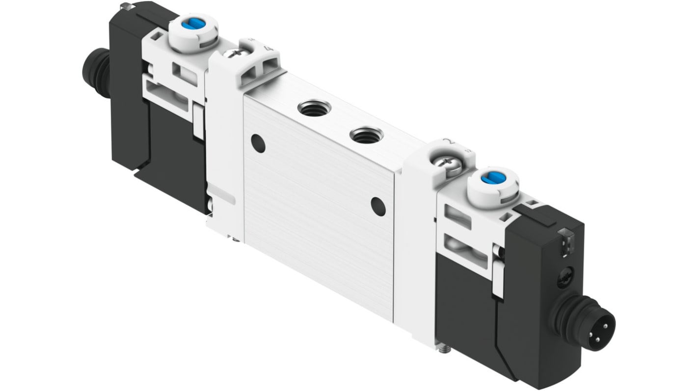 Festo 3/2 Solenoid Valve - Solenoid/Spring Metric M5 VUVG Series 24V dc, 8042542