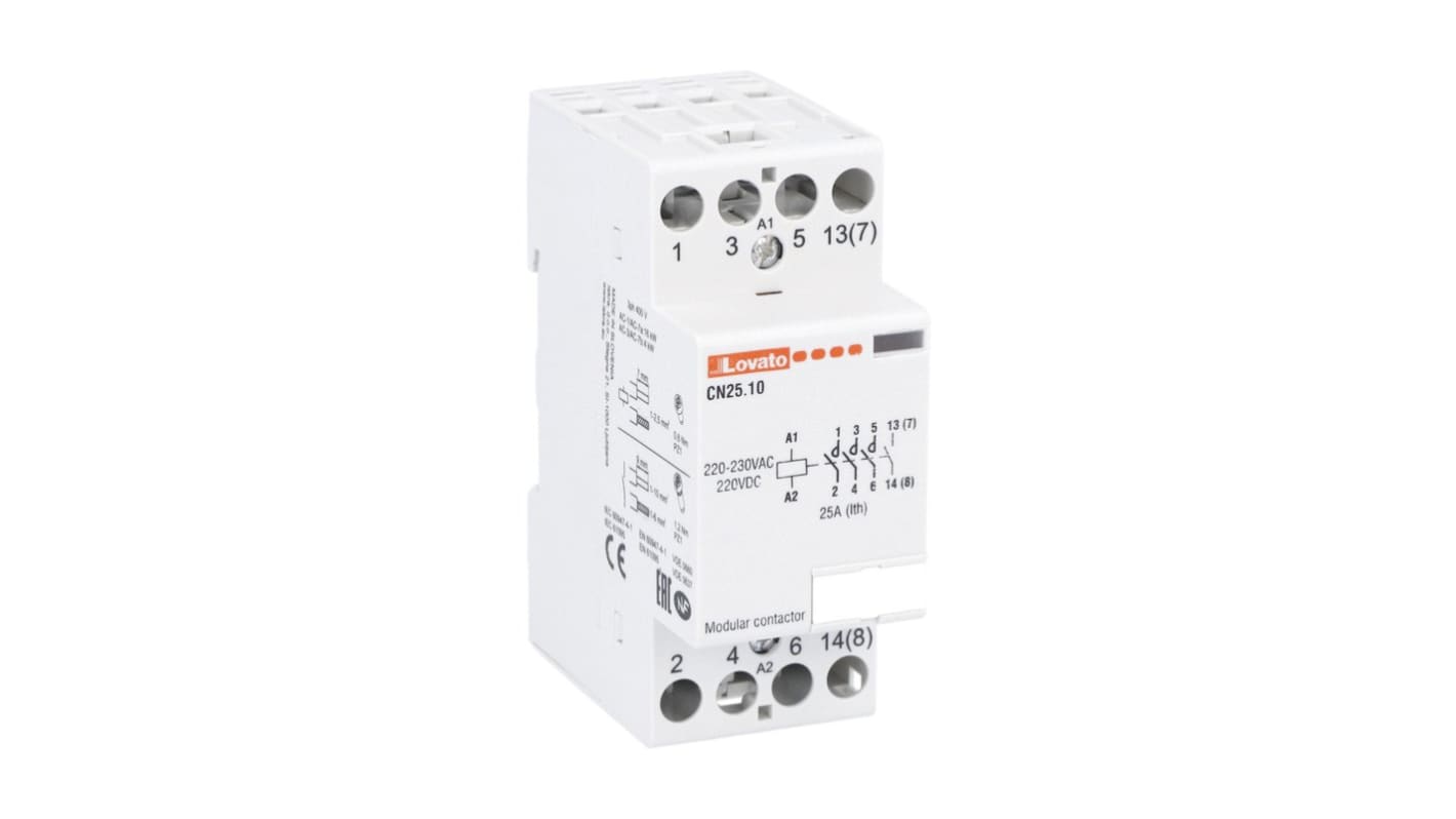 Stycznik 230 V AC Lovato styki: 4 25 A 4NO Śruba CN2510220