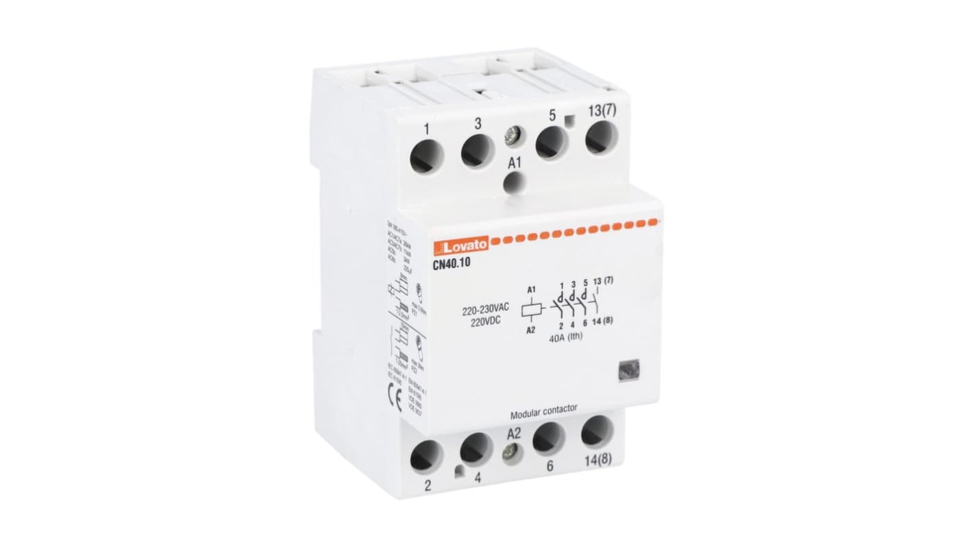 Stycznik 230 V AC Lovato styki: 4 22 A 4NO Śruba CN4010220