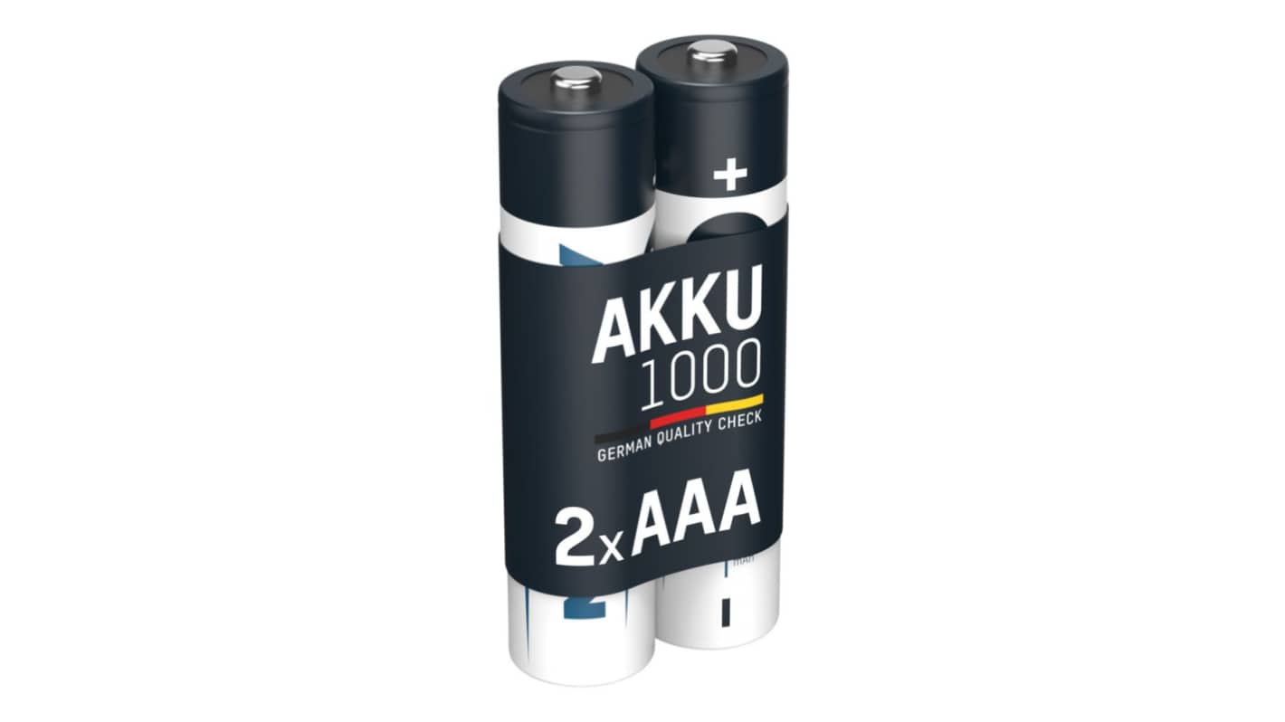 Batteria AAA ricaricabile Ansmann, 1.2V, 1Ah, NiMH, terminale Standard