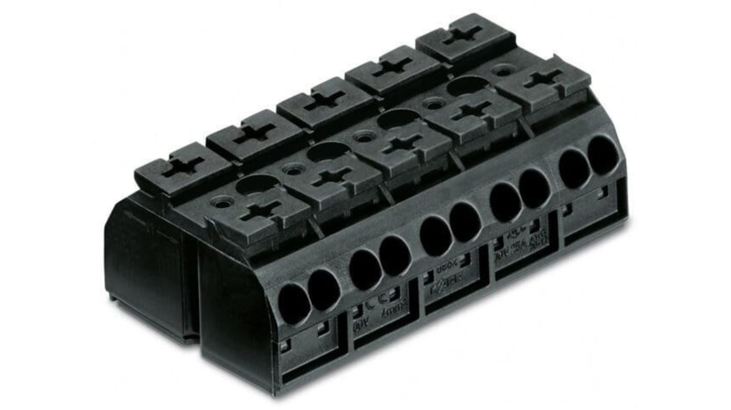 Morsettiera WAGO, 5 vie, per cavi 20 → 12 AWG,