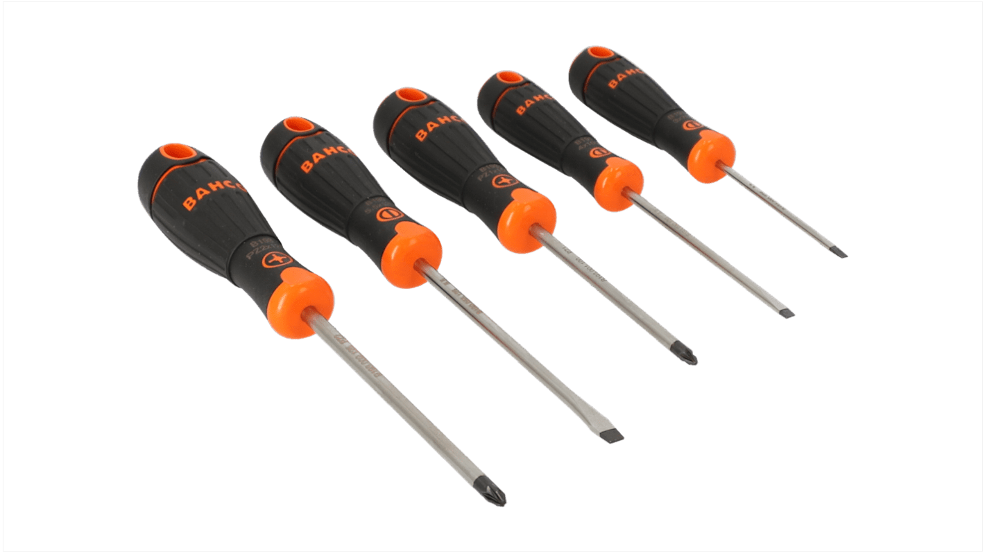 Bahco B219.015 Pozidriv; Slotted Screwdriver Set, 5-Piece