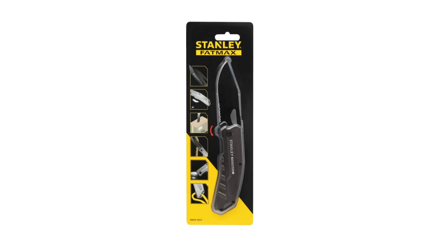 Coltello per elettricisti Stanley, lama dritta in acciaio inossidabile da 80 mm, corpo in alluminio