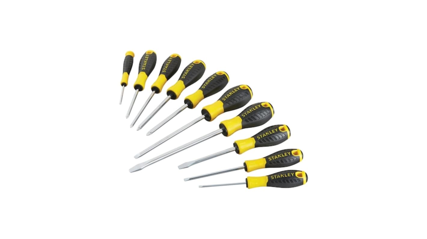 Stanley Phillips; Pozidriv; Slotted Screwdriver Set, 10-Piece