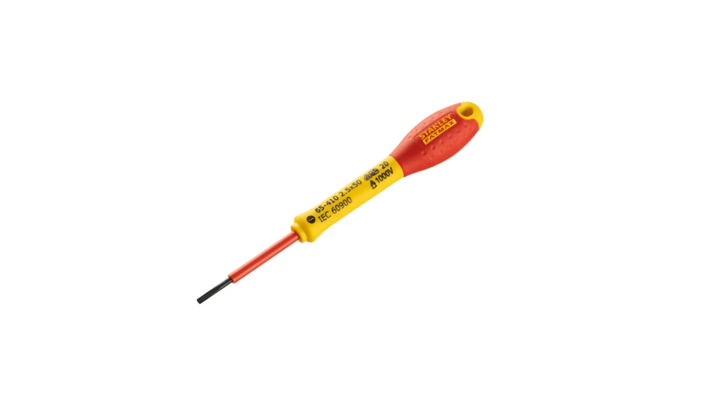 Stanley 絶縁ドライバ, マイナス, チップサイズ：2.5 mm, VDE/1000V認証あり, 0-65-410