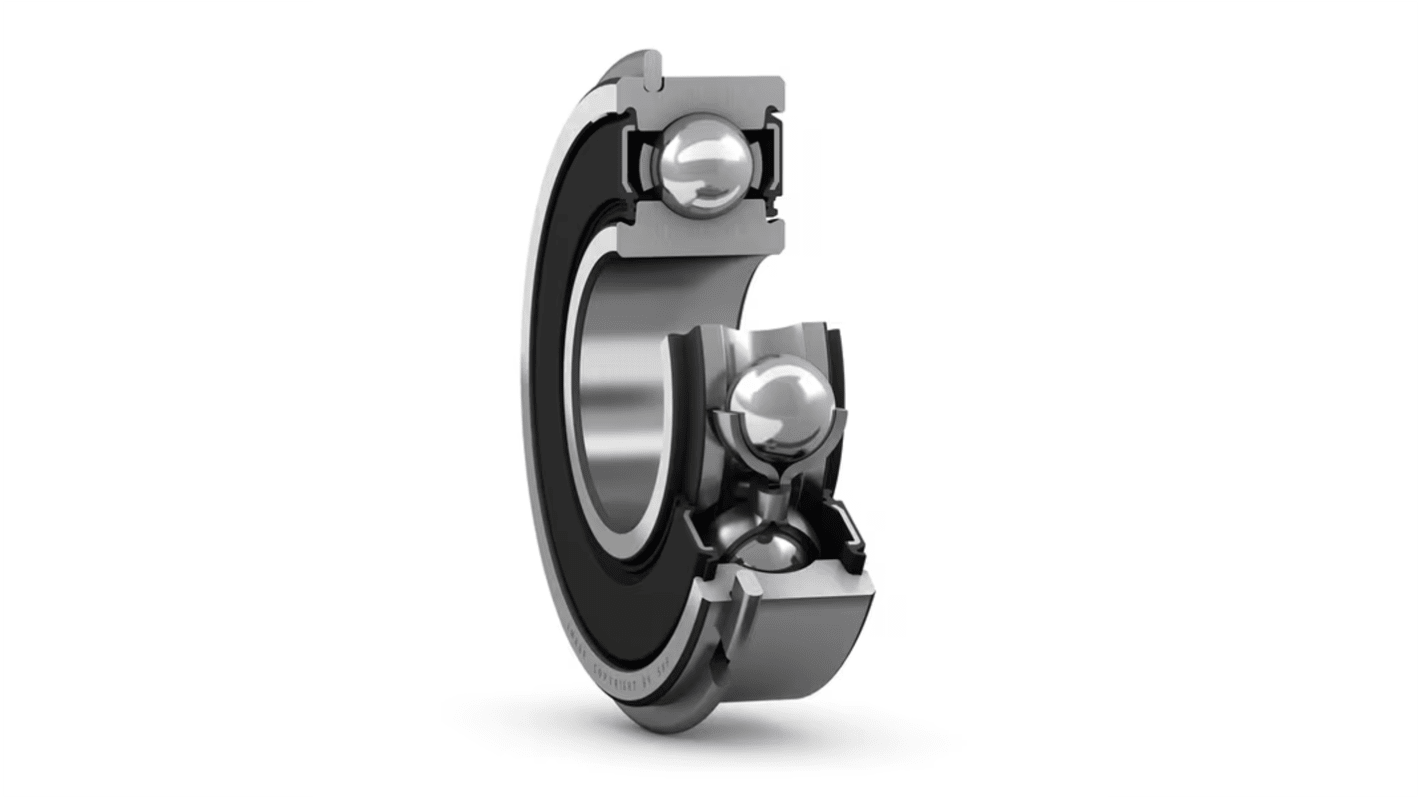 SKF 6205-2RSHNR Single Row Deep Groove Ball Bearing- Both Sides Sealed 25mm I.D, 52mm O.D