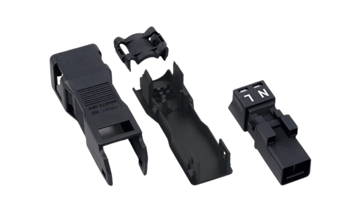 WAGO 890 Series WINSTA MINI Plug, 2-Pole, Male, 2-Way, Cable Mount, 16A, IP40