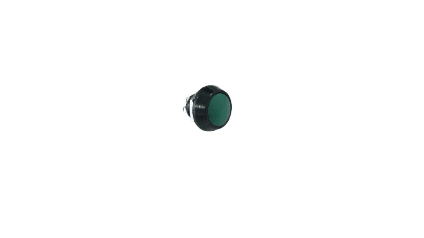 Bulgin MMP0120 Series Push Button Switch, Momentary, Panel Mount, 12mm Cutout, SPST, 36V dc, IP67
