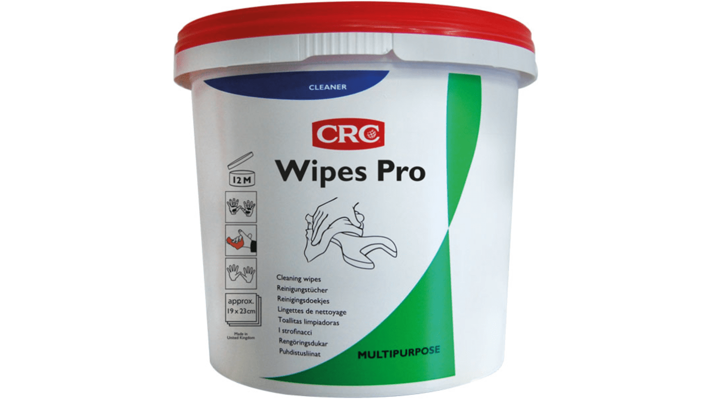 CRC Wet Hand Wipes, Bucket of 100, 260 x 270mm