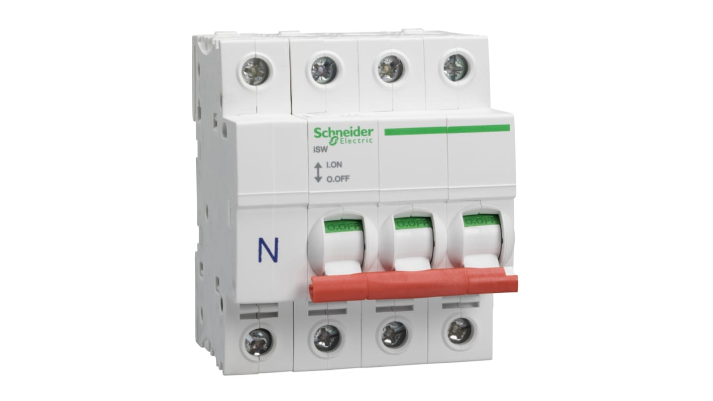 Schneider Electric 3P+N Pole Isolator Switch - 125A Maximum Current