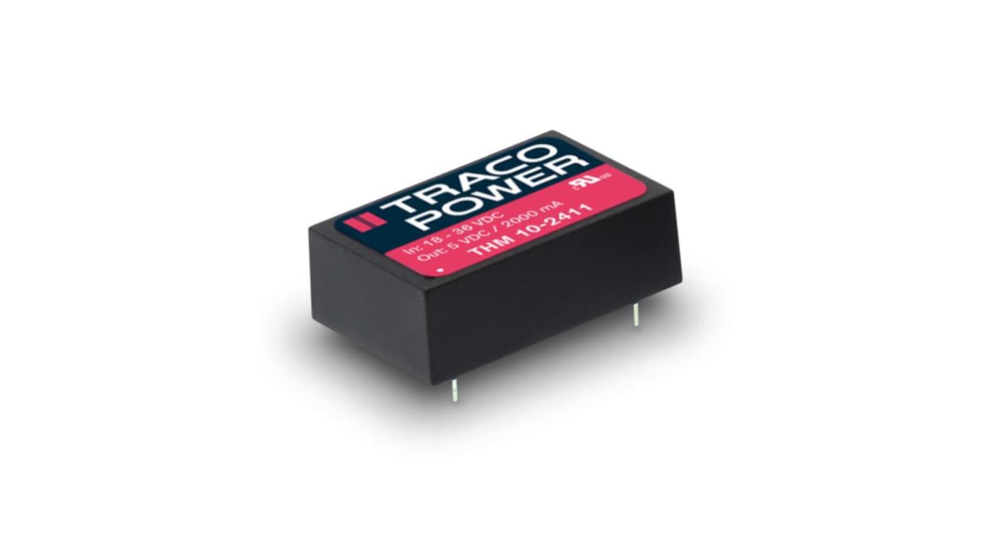 Przetwornica DC-DC, 10W, Uwe 18 → 36 V DC, Uwy 5V dc, Iwy 2A, TRACOPOWER Tak