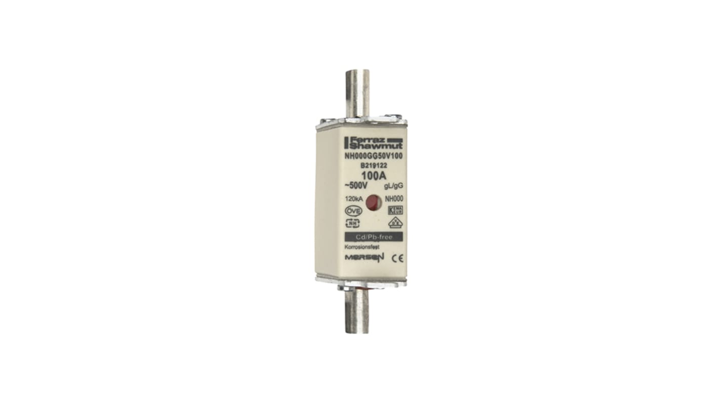 Mersen 100A NH Fuse, NH000, 500V ac