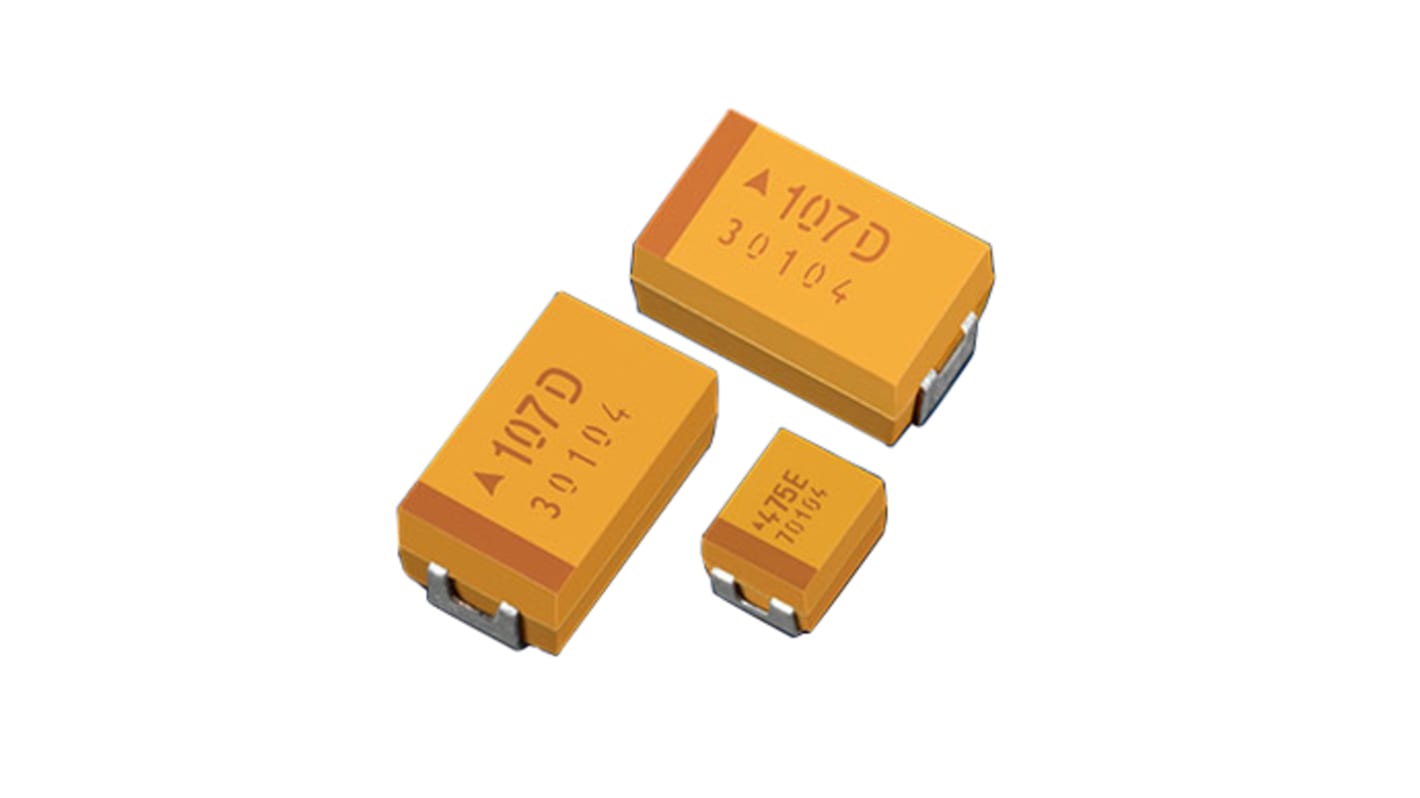 AVX 220μF Electrolytic Tantalum Capacitor 10V dc, TAJ Series