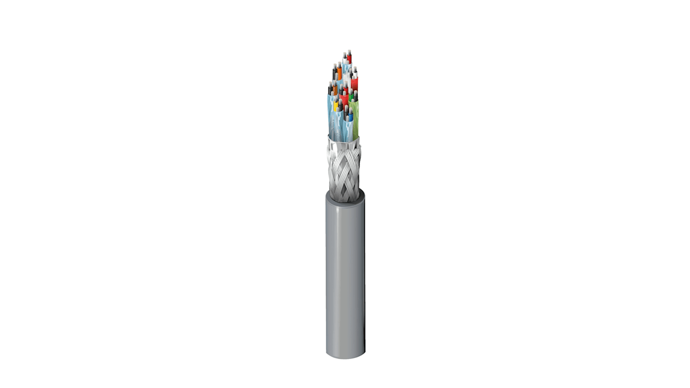 Belden 8168 Series, 8 Pairs, 16 Cores, 0.25 mm², Screened, 24 AWG, 30m, Screened Shield, RS-232, RS-422 Cable