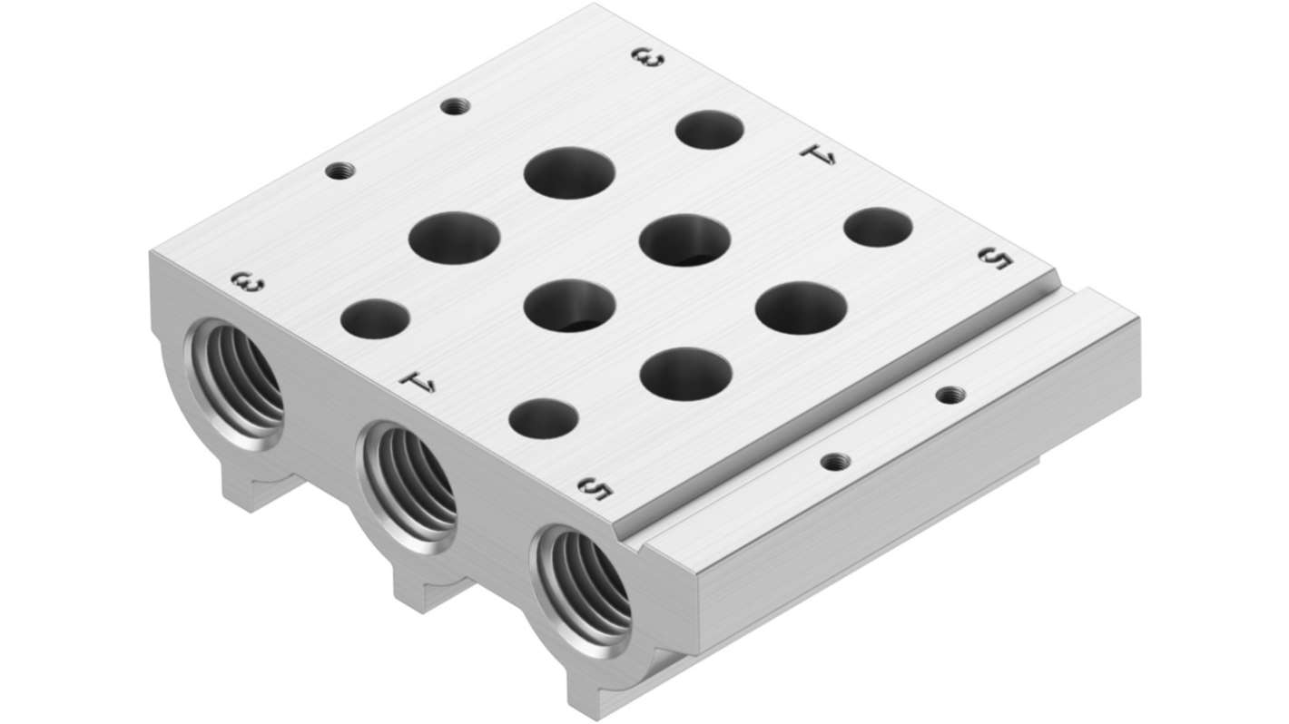 Festo VABM series 2 station G 1/8 Manifold Base for use with VUVG-LK Series Individual Valves, 566558