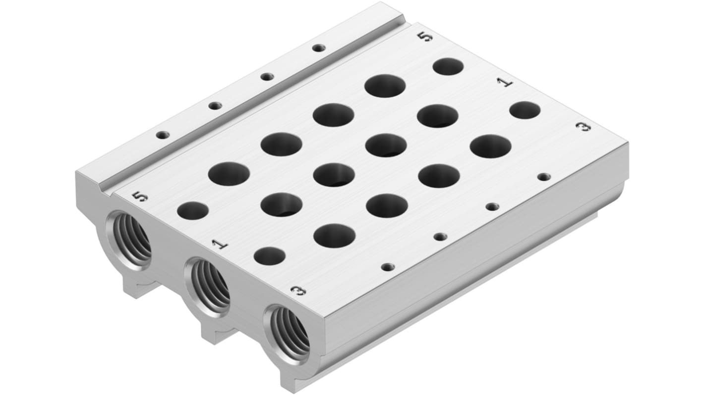 Festo VABM series 4 station G 1/8 Manifold Base for use with VUVG-LK Series Individual Valves, 566560