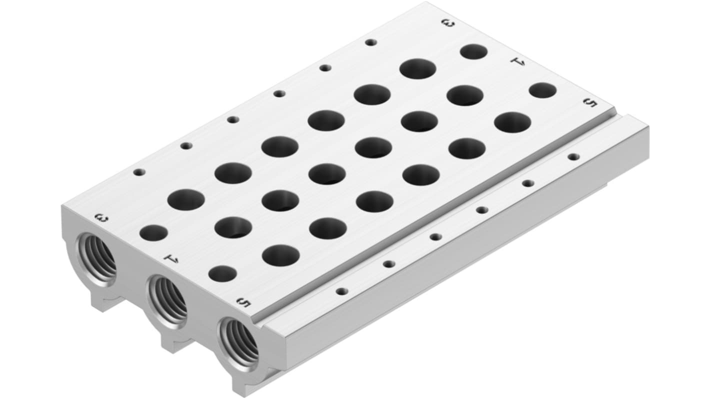 Festo VABM series 6 station G 1/8 Manifold Base for use with VUVG-LK Series Individual Valves, 566562
