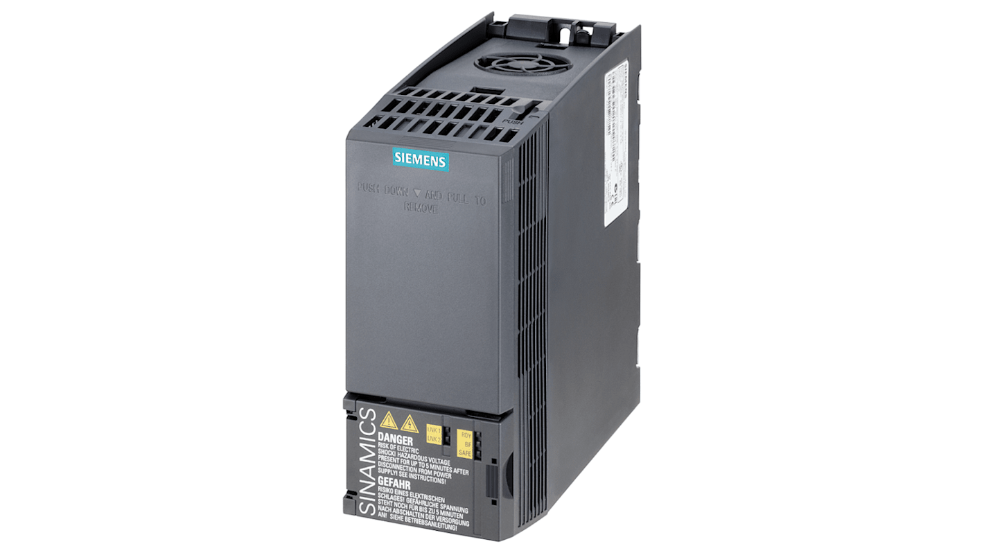 Inverter Siemens, 0,75 kW, 380 → 480 V CA, 3 fasi, , 0 → 240 (Vector Control) Hz, 0 → 550 (V/F