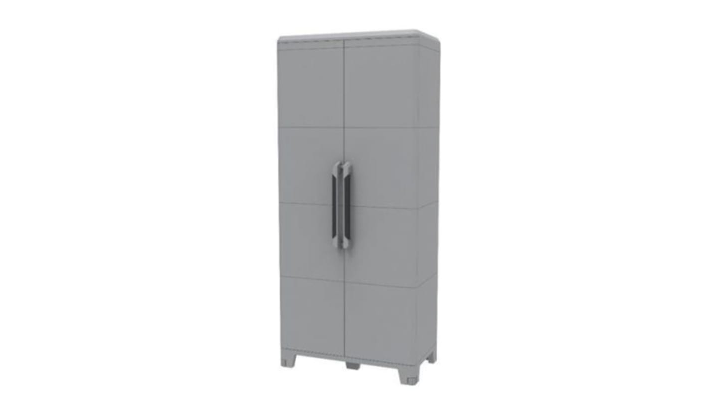 RS PRO 2 Door Plastic Floor Standing Storage Cabinet, 780 x 430 x 1840mm