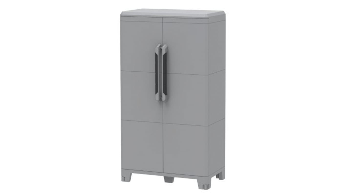 RS PRO 2 Door Plastic Floor Standing Storage Cabinet, 780 x 430 x 1430mm