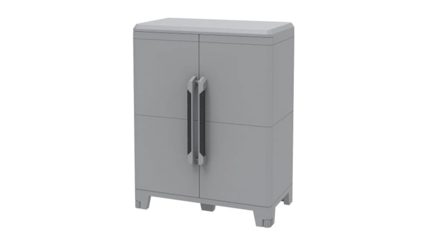 RS PRO 2 Door Plastic Floor Standing Storage Cabinet, 780 x 430 x 1010mm