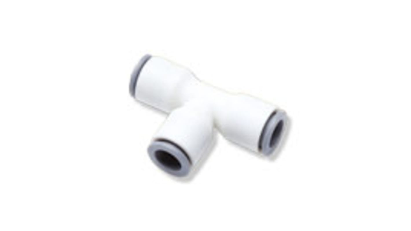 Legris LF6300 LIQUIfit Series Tee Tube-to-Tube Adaptor Push In 6 mm, Push In 6 mm to Push In 6 mm, Tube-to-Tube